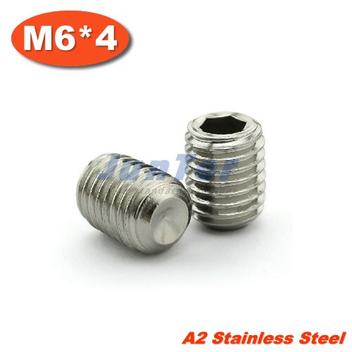 100pcs / lot DIN916 M6 * 4   ׷ ũ η ƿ/100pcs/lot DIN916 M6*4 Socket Cup Point Grub Screw Stainless Steel